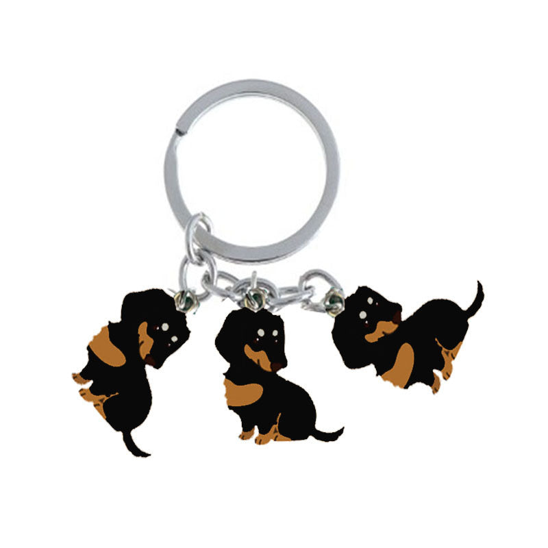 American Style Pet Dog Wax Metal Keychains LadyShow.Store