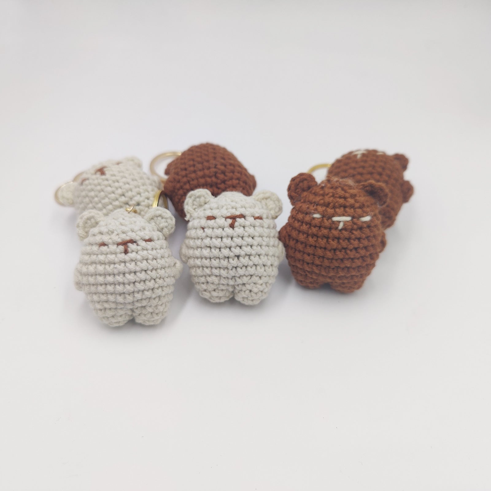 Cute Bear Pendant Handmade Woven Keychain LadyShow.Store