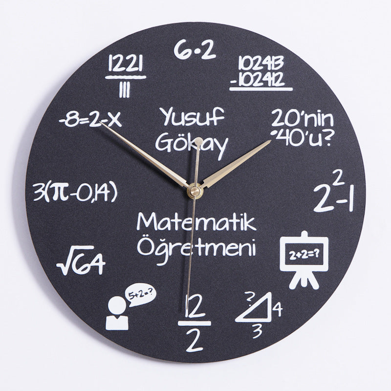 Living Room Creative Function Formula Wall Clock PearlNestDecor.com