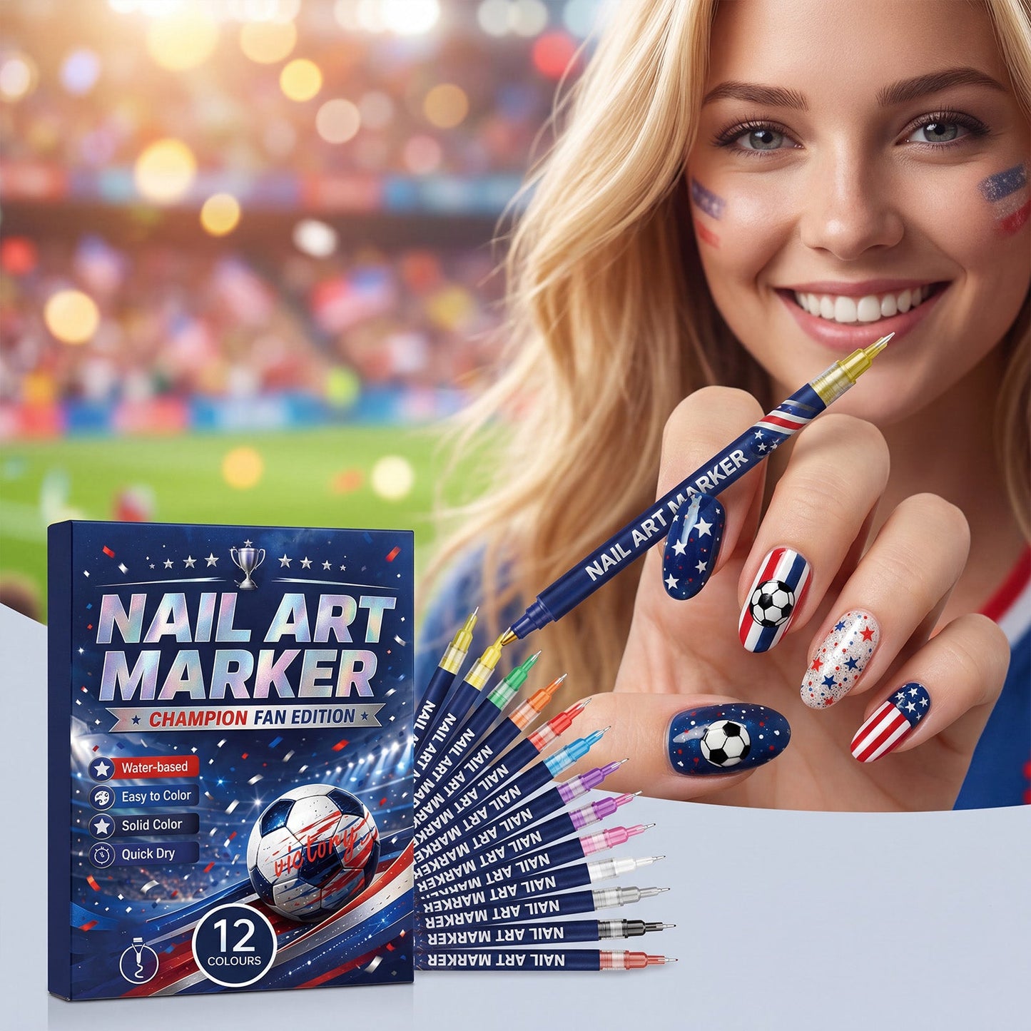 Nail Art Pen World Cup Tri Light Beauty