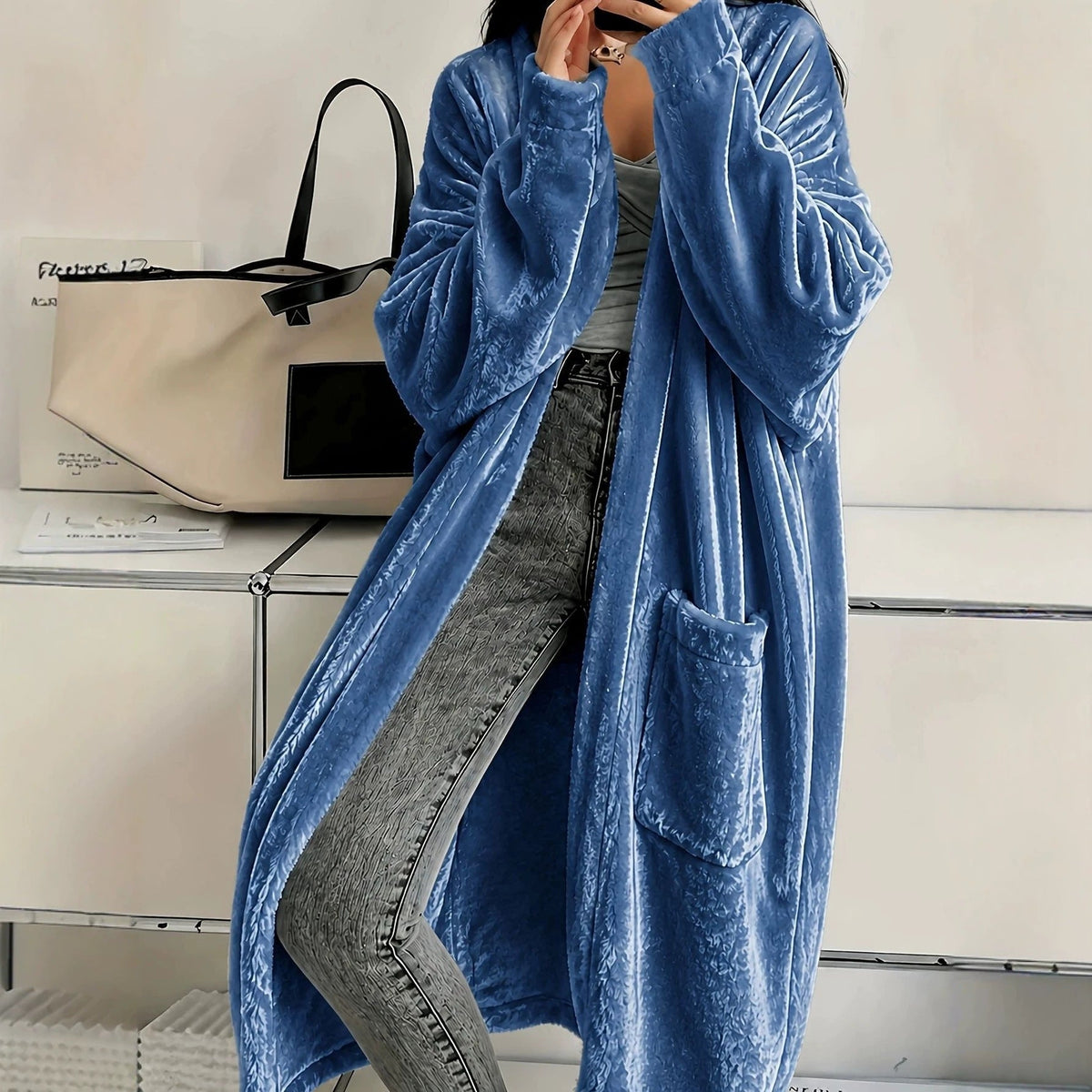 2026 European And American Women's Clothing Amazon Independent Site Velvet Long-Sleeve Fashion Casual Coat Cape Jacket NorixaFashion.com
