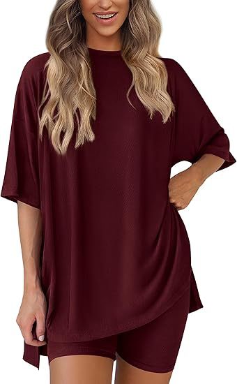 New Loose Fashion Solid Color Casual Two-piece Suit NorixaFashion.com