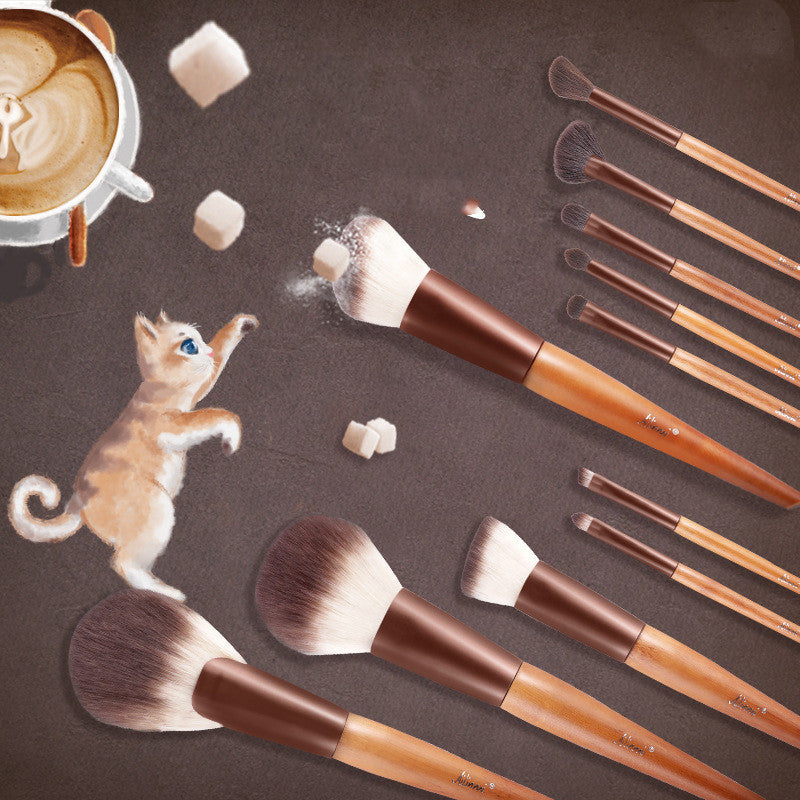 Red Highlight Eye Shadow Eyebrow Brush Makeup Set LadyShow.Store