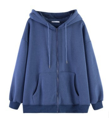 Loose Cardigan Jacket Thickened Plus Fleece LadyShow.Store