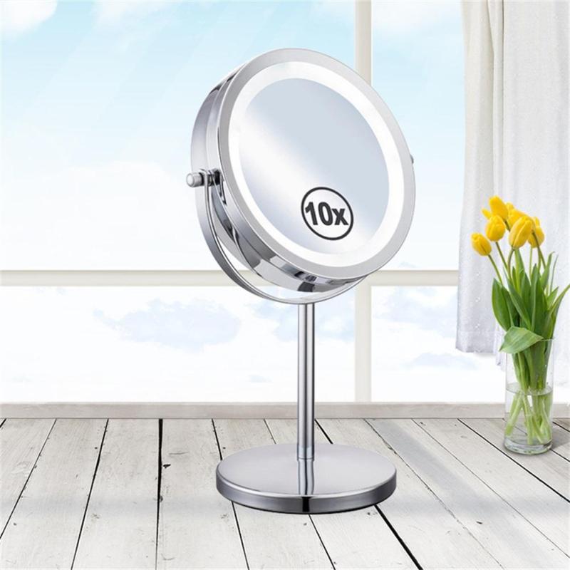 LED Makeup Mirror with 360° Rotation and 10x Magnification LadyShow.Store