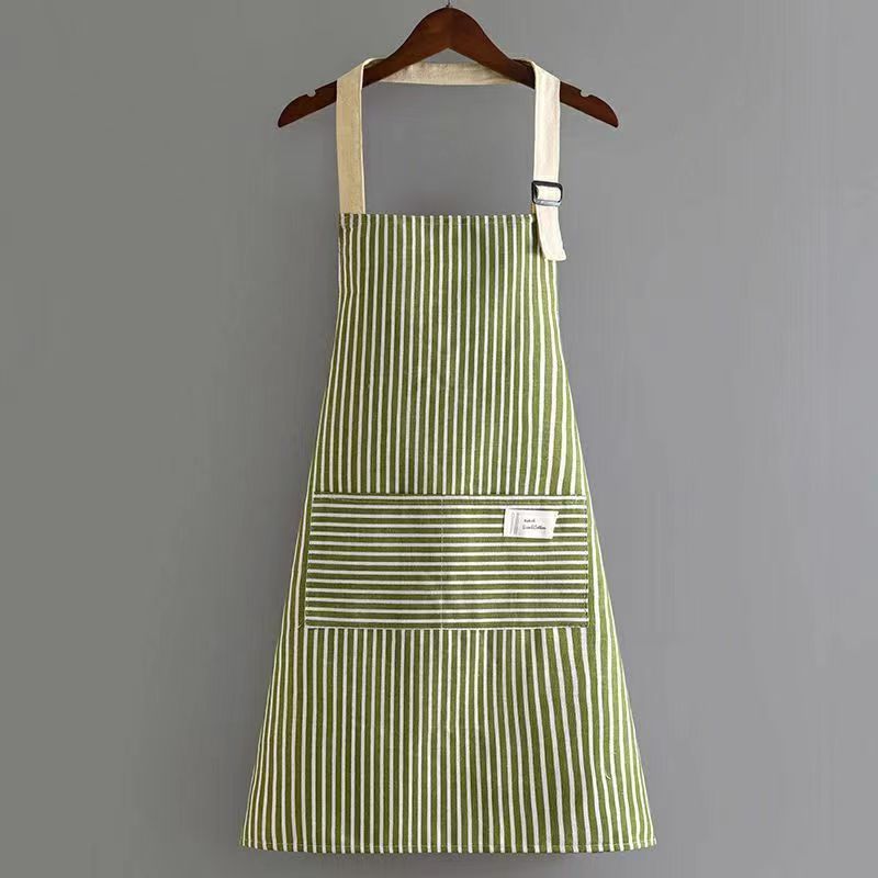 Cotton And Linen New Apron Women's Kitchen Home Summer Thin PearlNestDecor.com