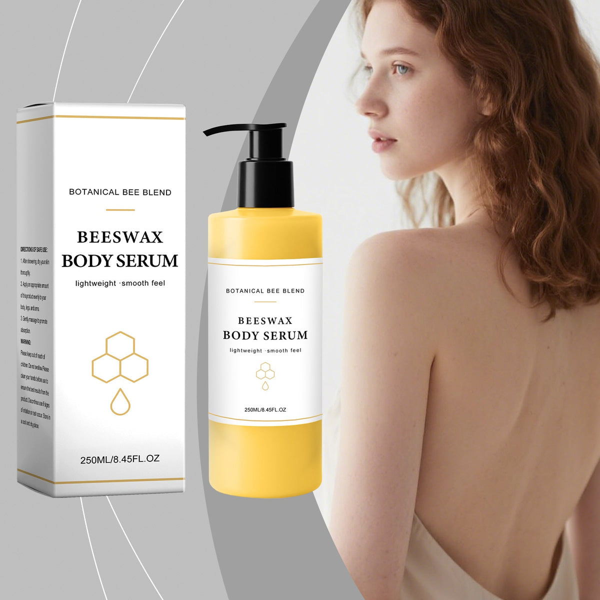 Mild, Moisturizing, Soft And Refreshing Skin Texture, Easy To Apply To The Whole Body, Daily Skin Care, Beeswax Body Essence, 250ml, 1 Box Tri Light Beauty