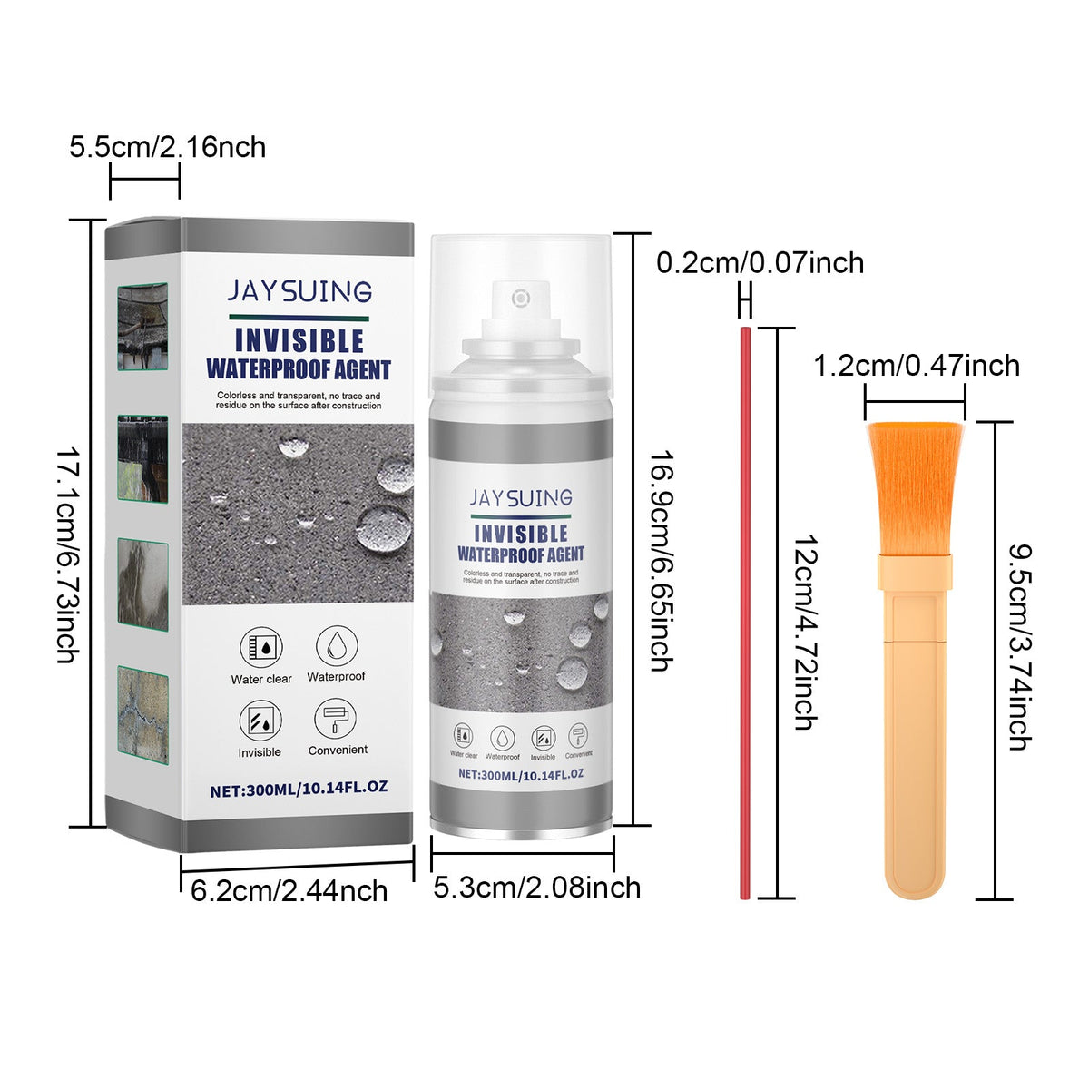 Invisible Waterproofing Agent  1 Set Per Box Tri Light Beauty