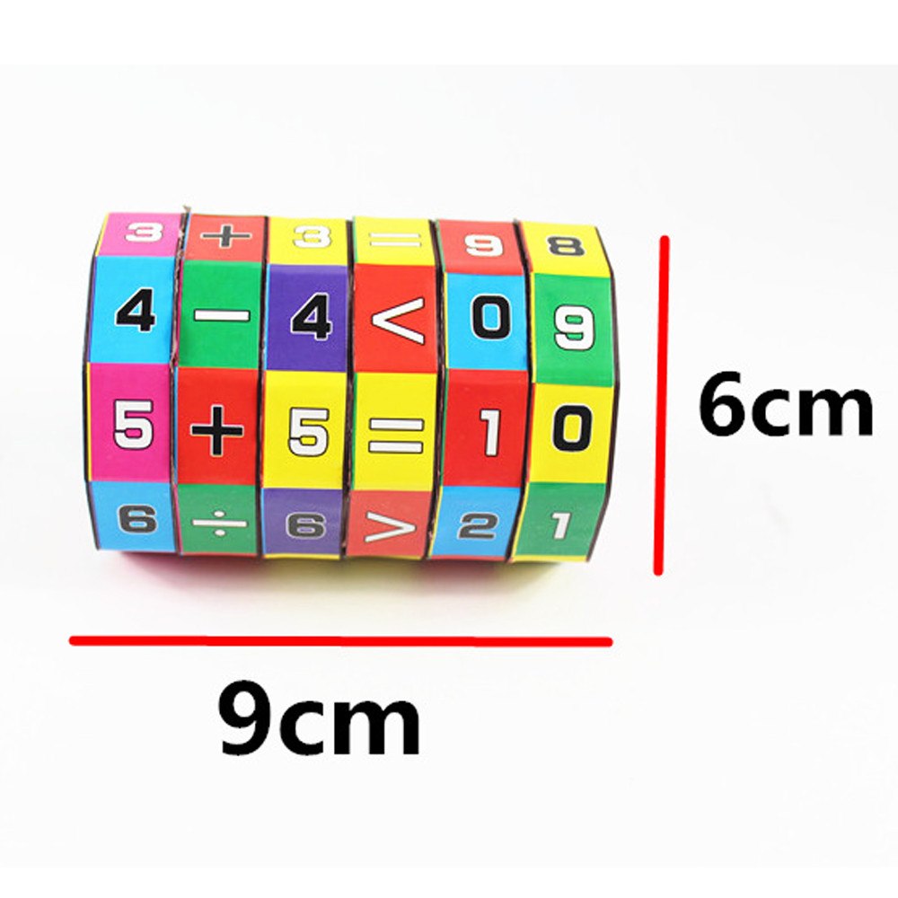 Cylindrical Six-Sided Math Cube for Kids Learning Toy Pi-Mart