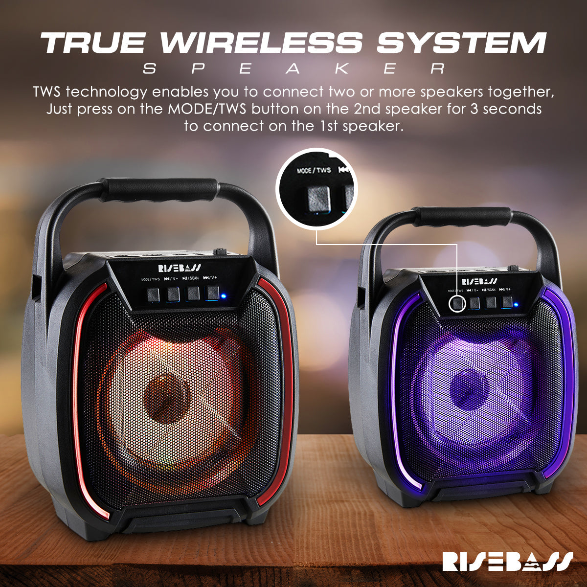 8" 600 watt Speaker - Portable Wireless Bluetooth Speaker with TWS Function LuxuryLifeWay Online Store