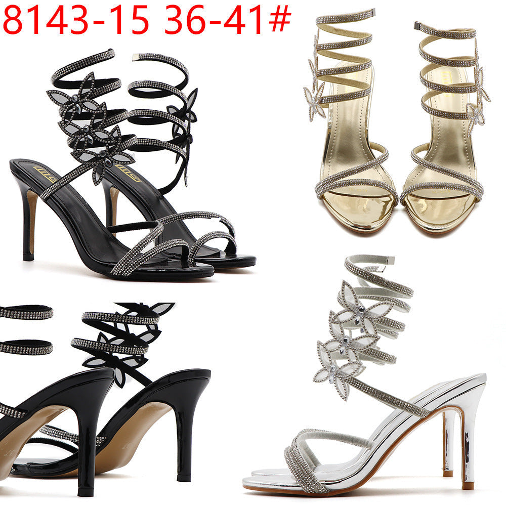 Roman Style Stiletto Heels NorixaFashion.com