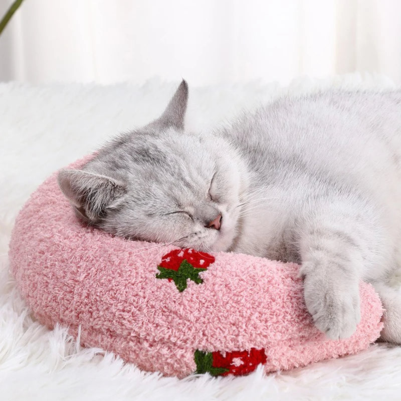 Little Pillow For Cats Fashion Neck Protector Deep Sleep Puppy U-Shaped Pillow Pets Pillow Kitten Headrest Dog Sleeping Pillow Pet Products Pets Fashion