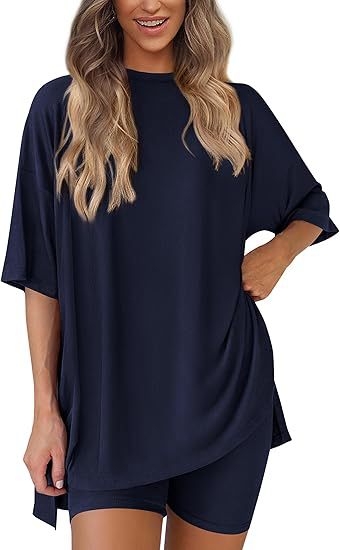New Loose Fashion Solid Color Casual Two-piece Suit NorixaFashion.com
