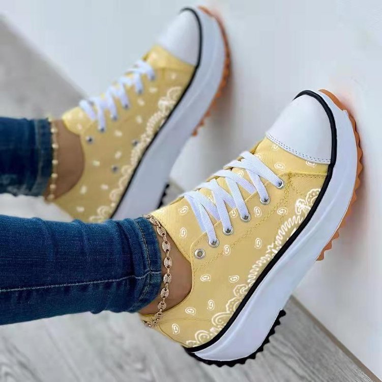 Printed Fashion Wedge Spring Casual Sneakers LadyShow.Store