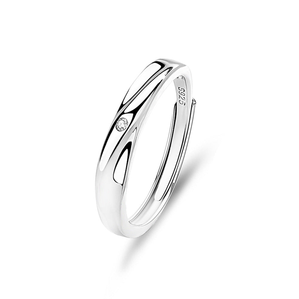 S925 Silver Adjustable Ring For Couples LadyShow.Store