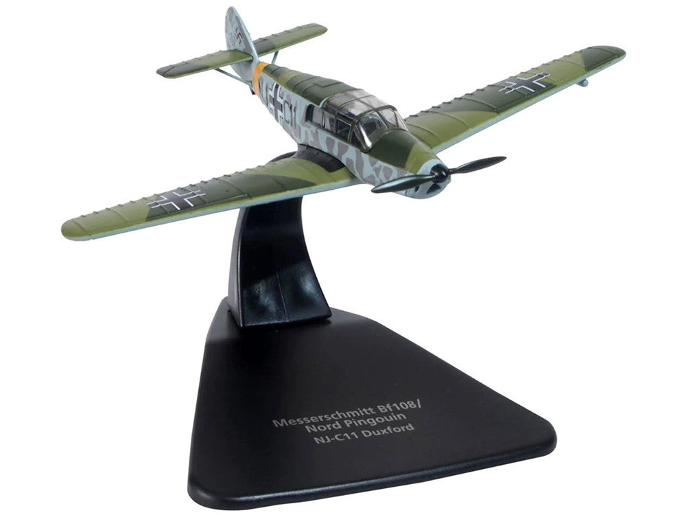 Messerschmitt Bf 108/Nord Pingouin War Plane NJ-C11 Duxford "Oxford Aviation" Series 1/72 Diecast Model Airplane by Oxford Diecast LuxuryLifeWay Online Store