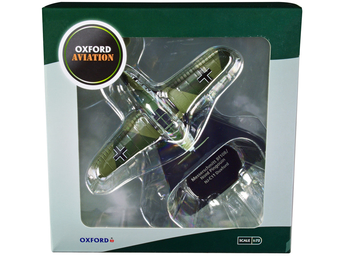 Messerschmitt Bf 108/Nord Pingouin War Plane NJ-C11 Duxford "Oxford Aviation" Series 1/72 Diecast Model Airplane by Oxford Diecast LuxuryLifeWay Online Store