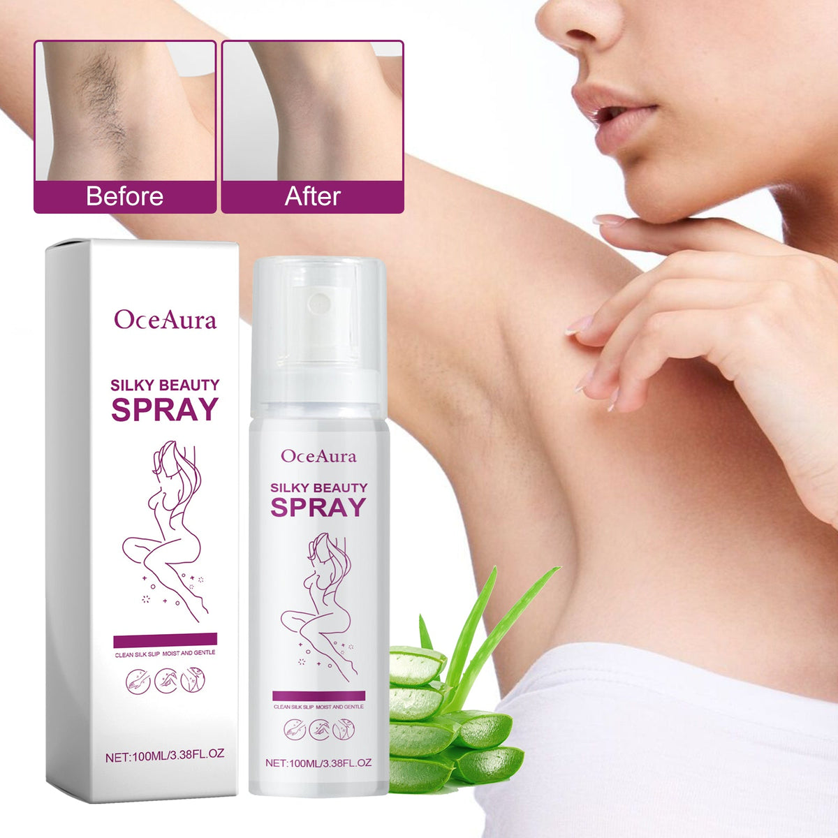 Mild Painless Hair Removal Mousse Spray Underarm Hand Hair, Leg Hair, Whole Body Hair Removal Spray Hair Removal Spray 1 0 0ml 1 Box Tri Light Beauty