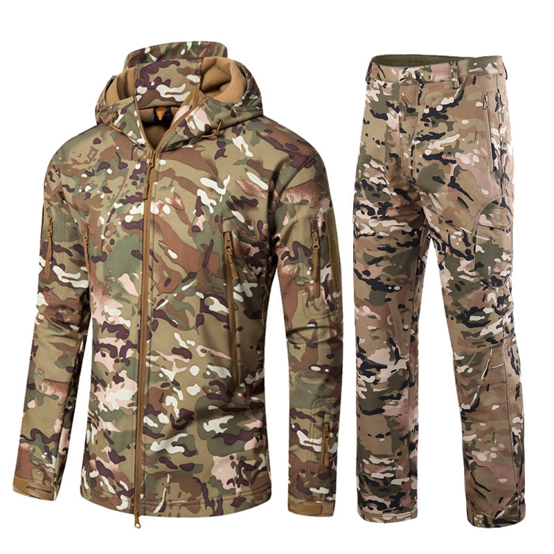 Men's Waterproof Camouflage Fishing Jacket and Pants Set Pi-Mart