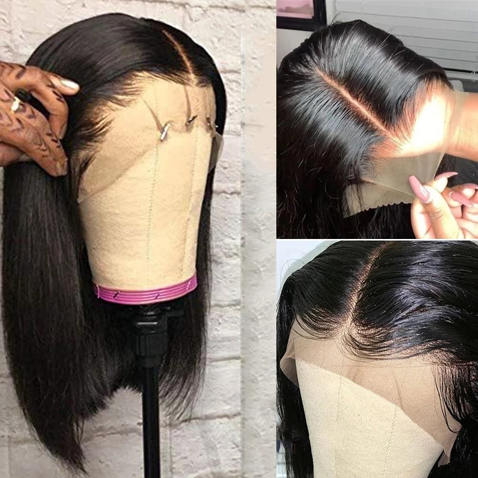 Super Double Drawn 13x4 Brown Lace Frontal Wig LadyShow.Store