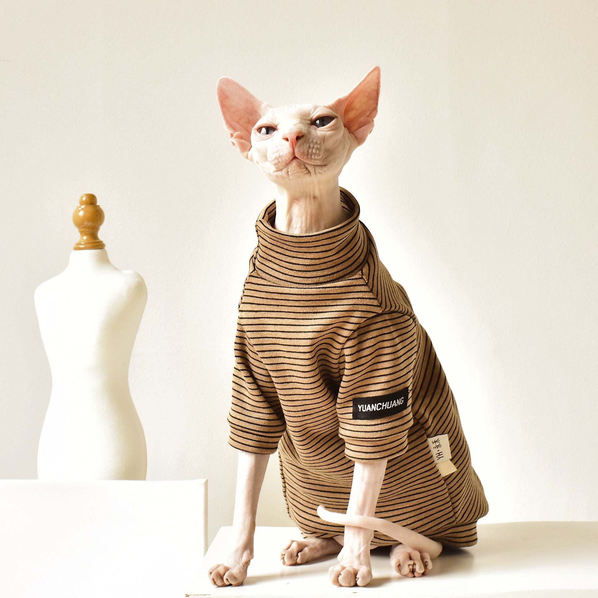 Vintage Knit Striped Inner Layer for Winter Warmth Pi-Mart