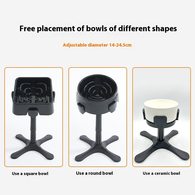 Pet Dog Bowl Bracket Lifting Adjustable Heightening Anti-tumble Pets Fashion