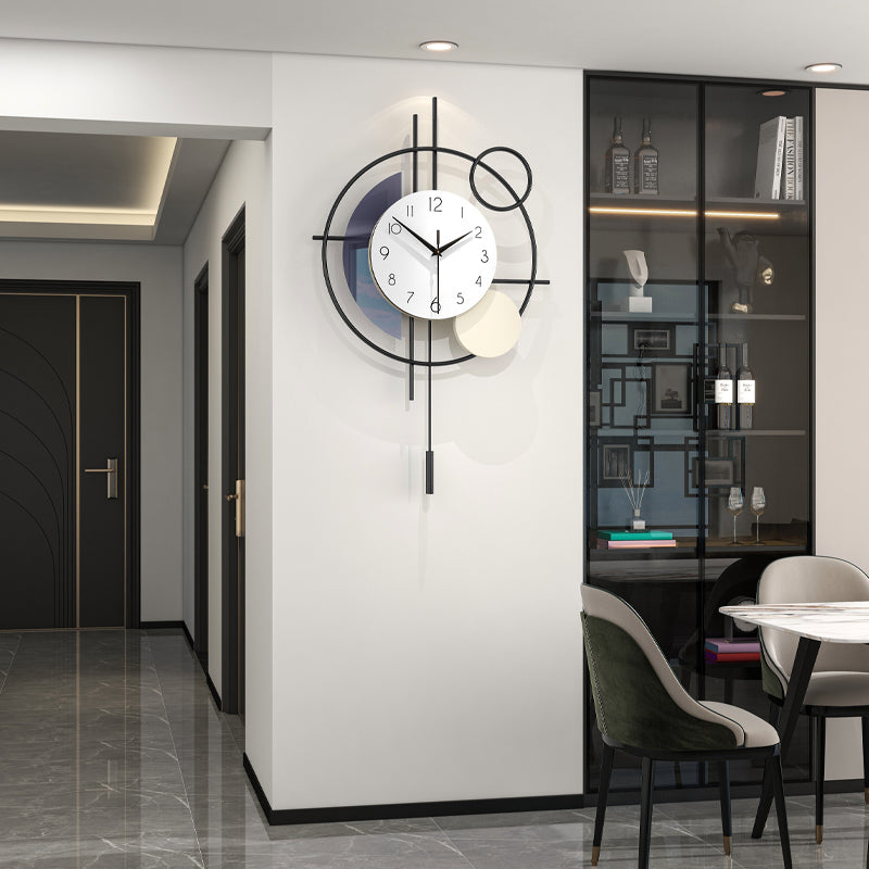 Modern Metal Wall Clock Creative Decorative Home Decor PearlNestDecor.com
