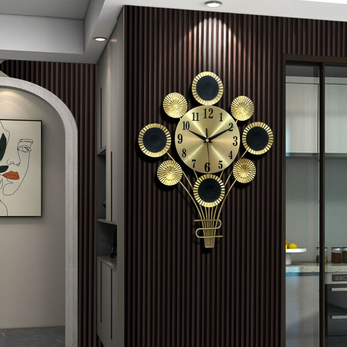 Fashionable Nordic Living Room Modern Minimalist Home Decor Wall Clock PearlNestDecor.com