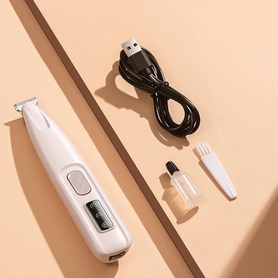 New Dog Paw Trimmer With LED Light Fully Waterproof Pet Hair Trimmer With LED Display Dog Clippers For Grooming 18mm Widen Blade Best YouTube Store
