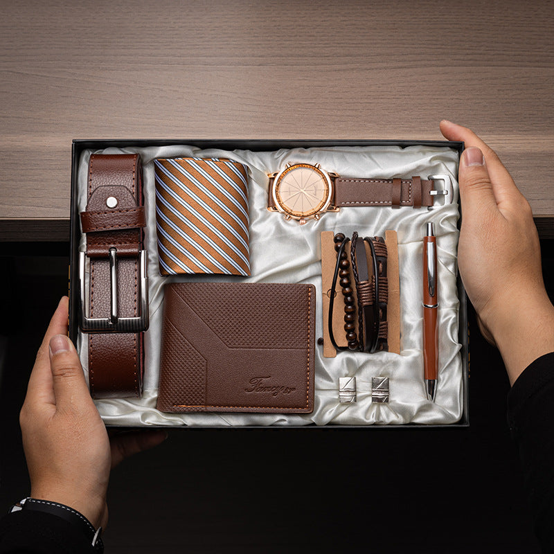 Father's Day Watch Belt Wallet Tie Cuff Men's Gift Set LuxuryLifeWay Online Store