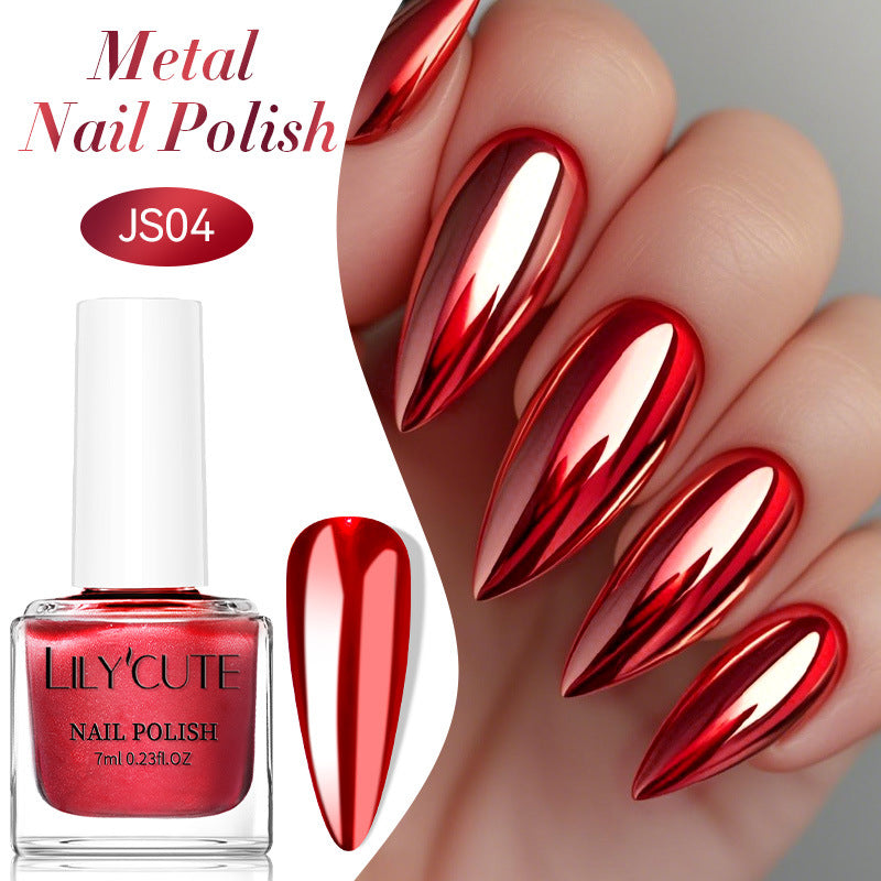 Quick-dry Metallic Mirror Nail Polish, No Baking Required LadyShow.Store