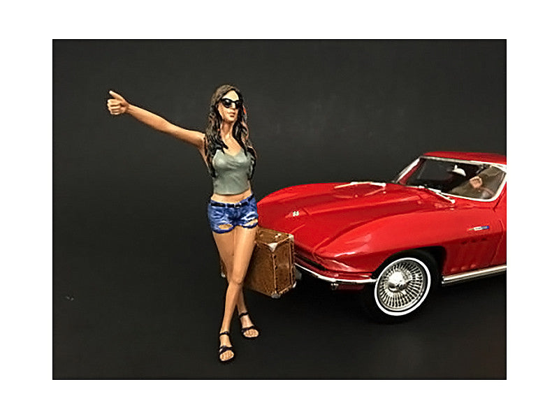 Hitchhiker 2 piece Figurine Set (Green Shirt) for 1/24 Scale Models by American Diorama LuxuryLifeWay Online Store