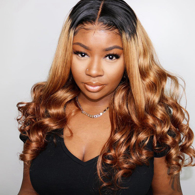 Ombre Lace Front Human Hair Wigs Remy Colorful LadyShow.Store