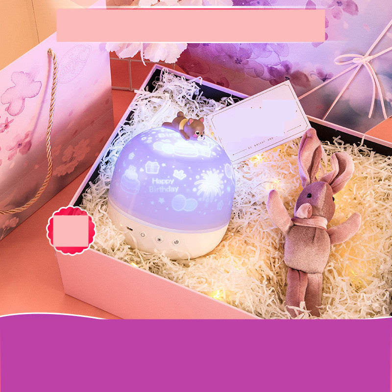 Children's Bedroom Dream Rotating Gypsophila Projection Lamp