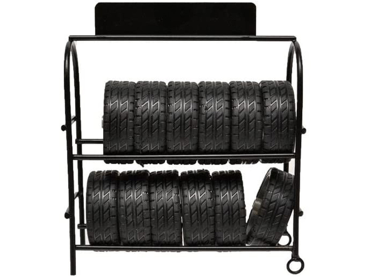 Metal Tire Rack with Rims and Tires for 1/24 Scale Models by American Diorama LuxuryLifeWay Online Store