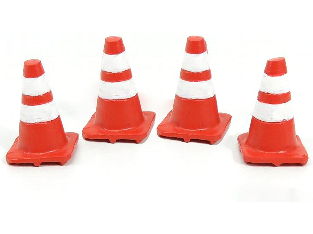 Traffic Cones Set of 4 Accessory For 1:24 Models by American Diorama LuxuryLifeWay Online Store