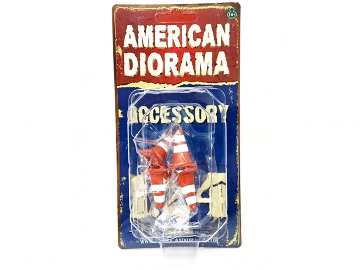 Traffic Cones Set of 4 Accessory For 1:24 Models by American Diorama LuxuryLifeWay Online Store
