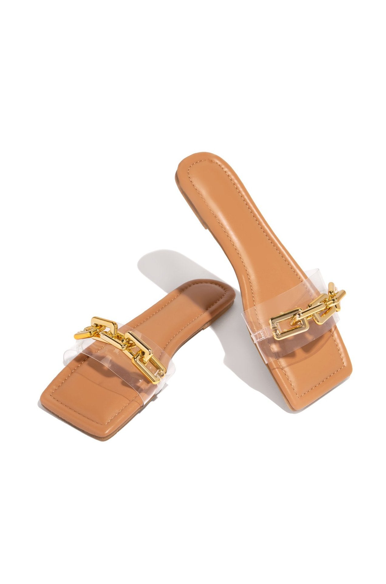 Cross Adult Women's Chain Flat Bottom Casual Sandals And Slippers LadyShow.Store