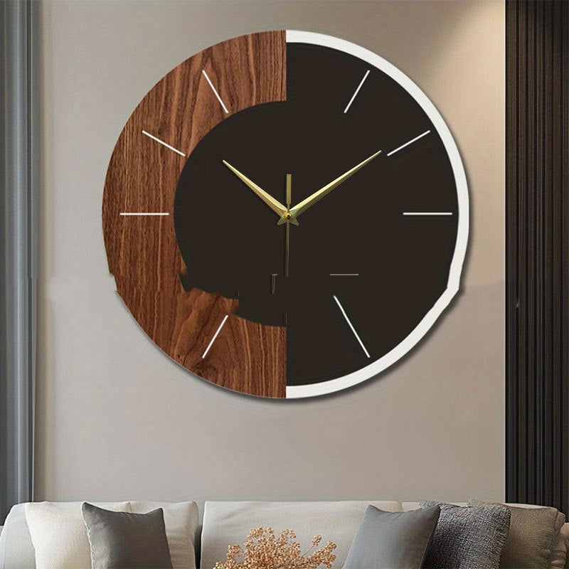 Nordic-style Minimalist Wooden Wall Clock Modern Home Decor Accent Wall Clock PearlNestDecor.com