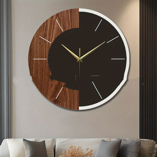 Nordic-style Minimalist Wooden Wall Clock Modern Home Decor Accent Wall Clock PearlNestDecor.com