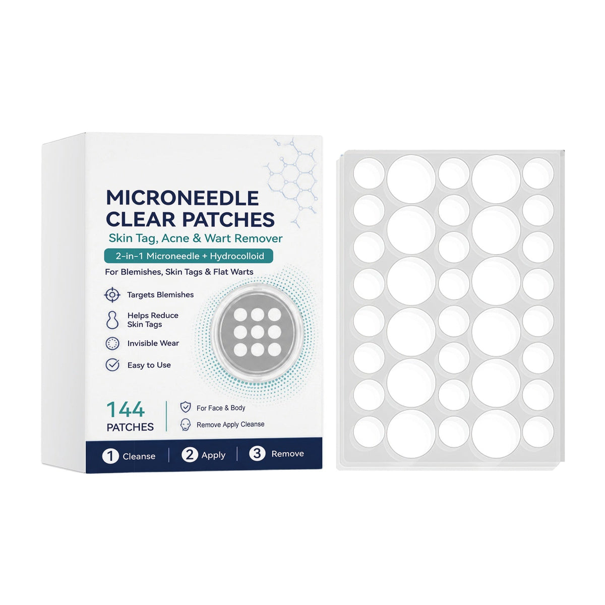 Acne Microneedle Patch - 144 Pieces Per Box Tri Light Beauty