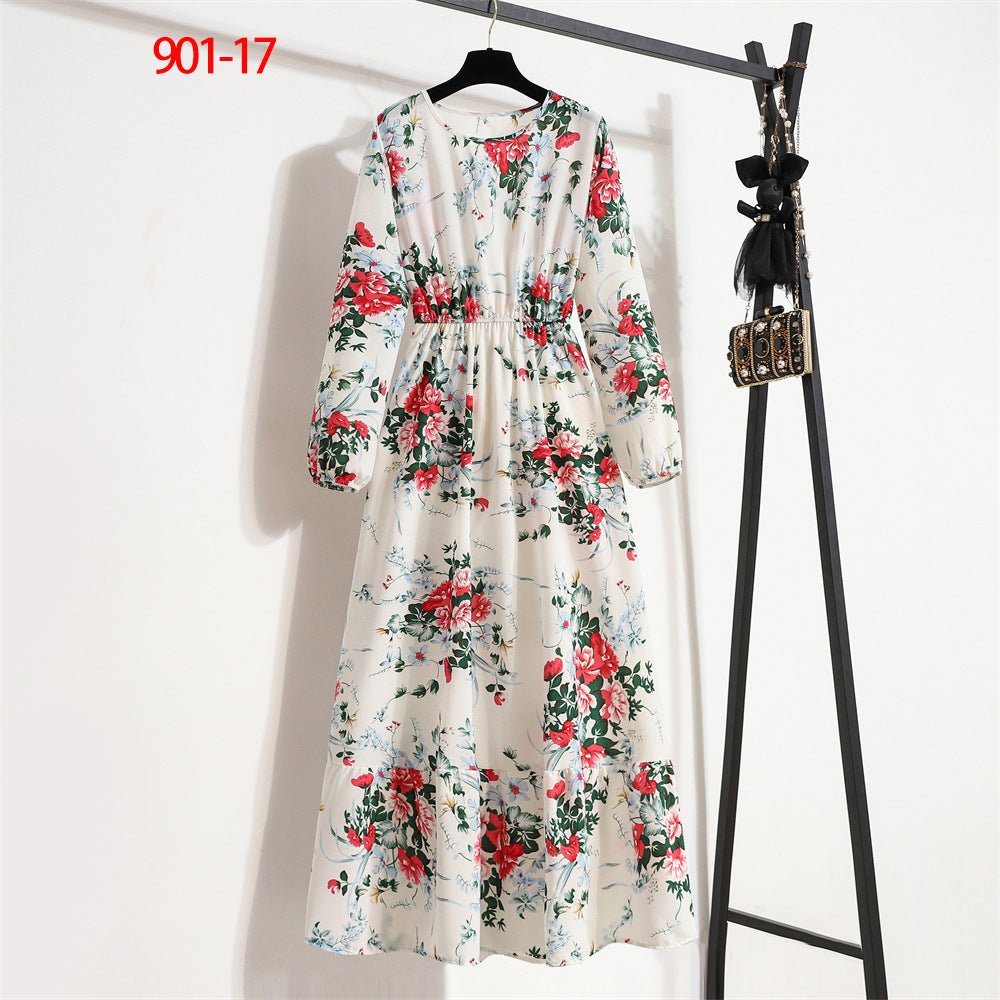 Women's Figure-flattering Floral A-line Skirt LadyShow.Store