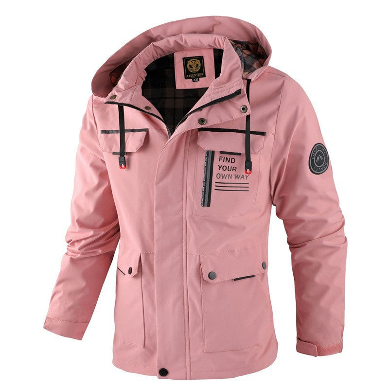 Fashion Men's Casual Windbreaker Jackets Hooded Jacket Man Waterproof Outdoor Soft Shell Winter Coat Clothing Warm Thick Tops LadyShow.Store