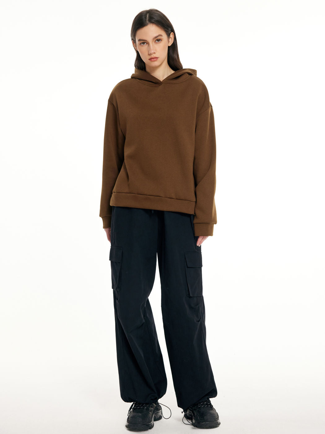 Letters Print Casual Loose Long -sleeved Hooded Sweater NorixaFashion.com