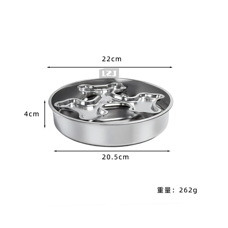 Stainless Steel Rotating Pet Bowl To Prevent Choking Pets Fashion