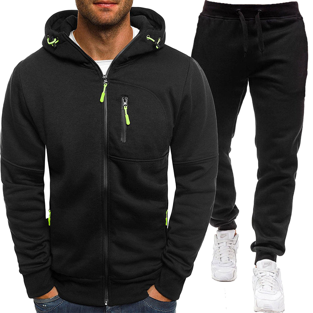 2026 FallWinter New Mens Set Casual Hooded Sweatshirt Sportswear NorixaFashion.com