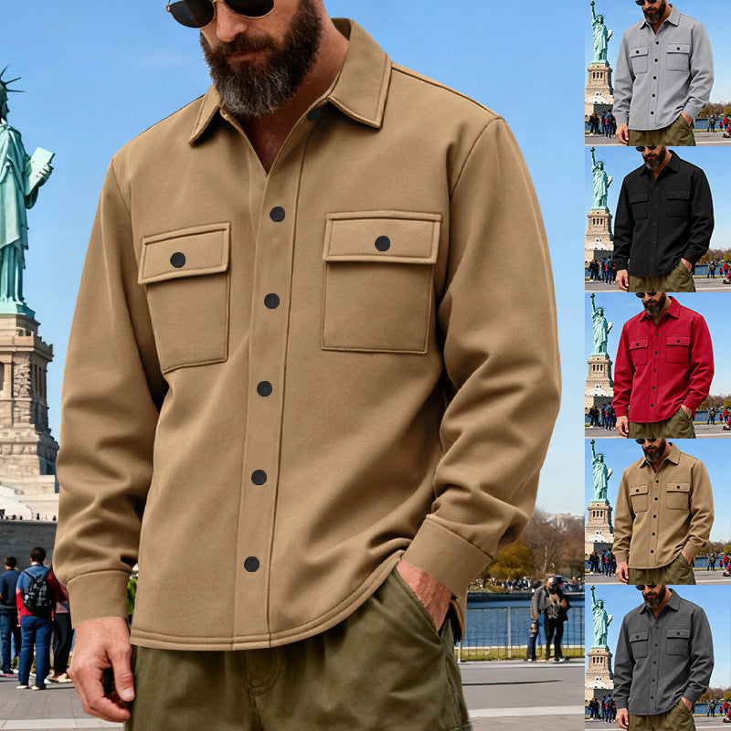 American Heavyweight Loose Fleece-lined Men's Outdoor Workwear Warm Jacket Best YouTube Store
