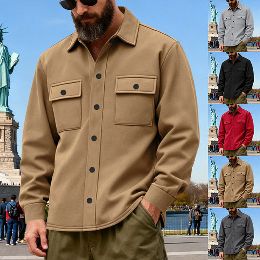 American Heavyweight Loose Fleece-lined Men's Outdoor Workwear Warm Jacket Best YouTube Store