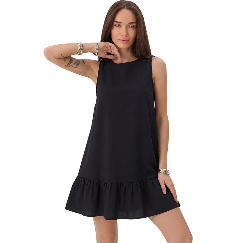 Fashionable Sleeveless Dress 2026 Summer A-Line Skirt NorixaFashion.com