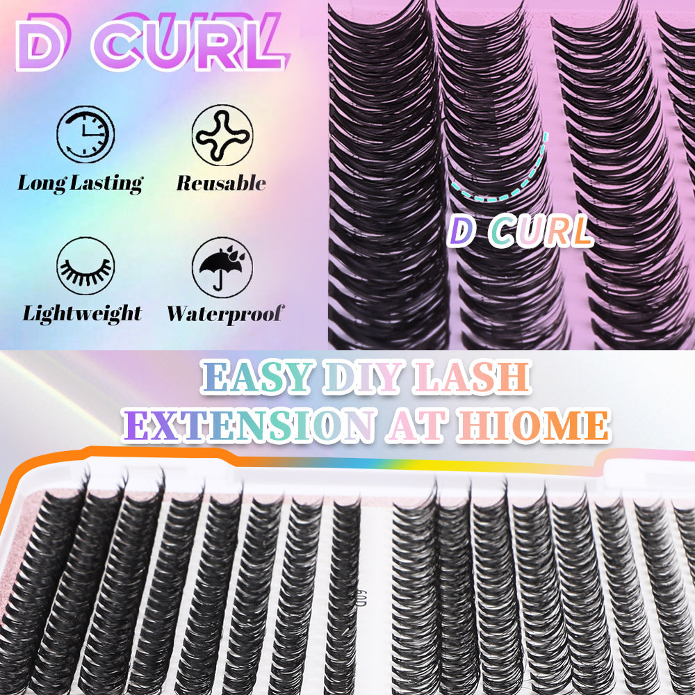 32 Rows Of Eyelashes Book Cluster 640 Segmented Lashes Set LadyShow.Store